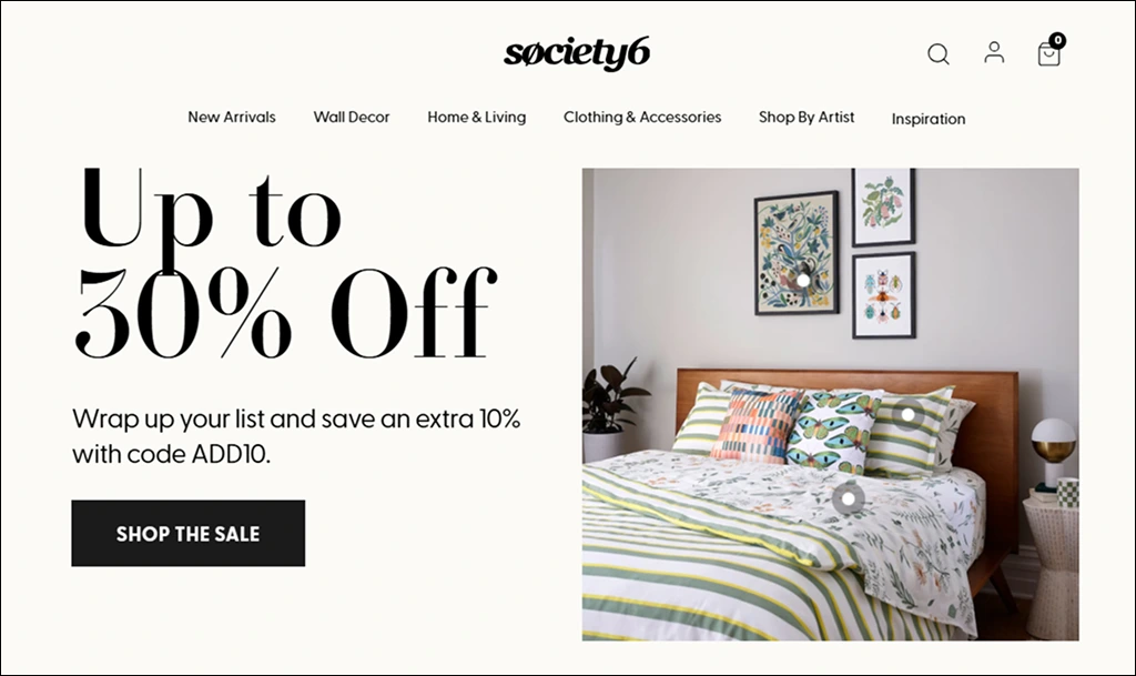 Society6 print on demand