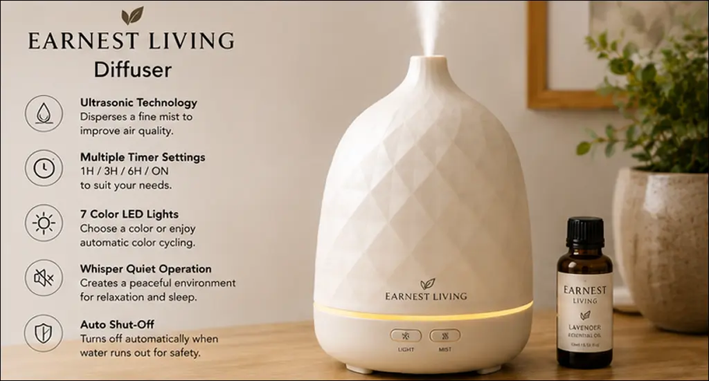 Earnest Living Essential Oil Diffuser